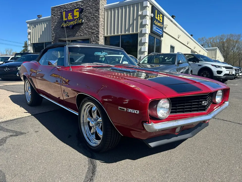Red Ford Mustang in the L & S classic car collection